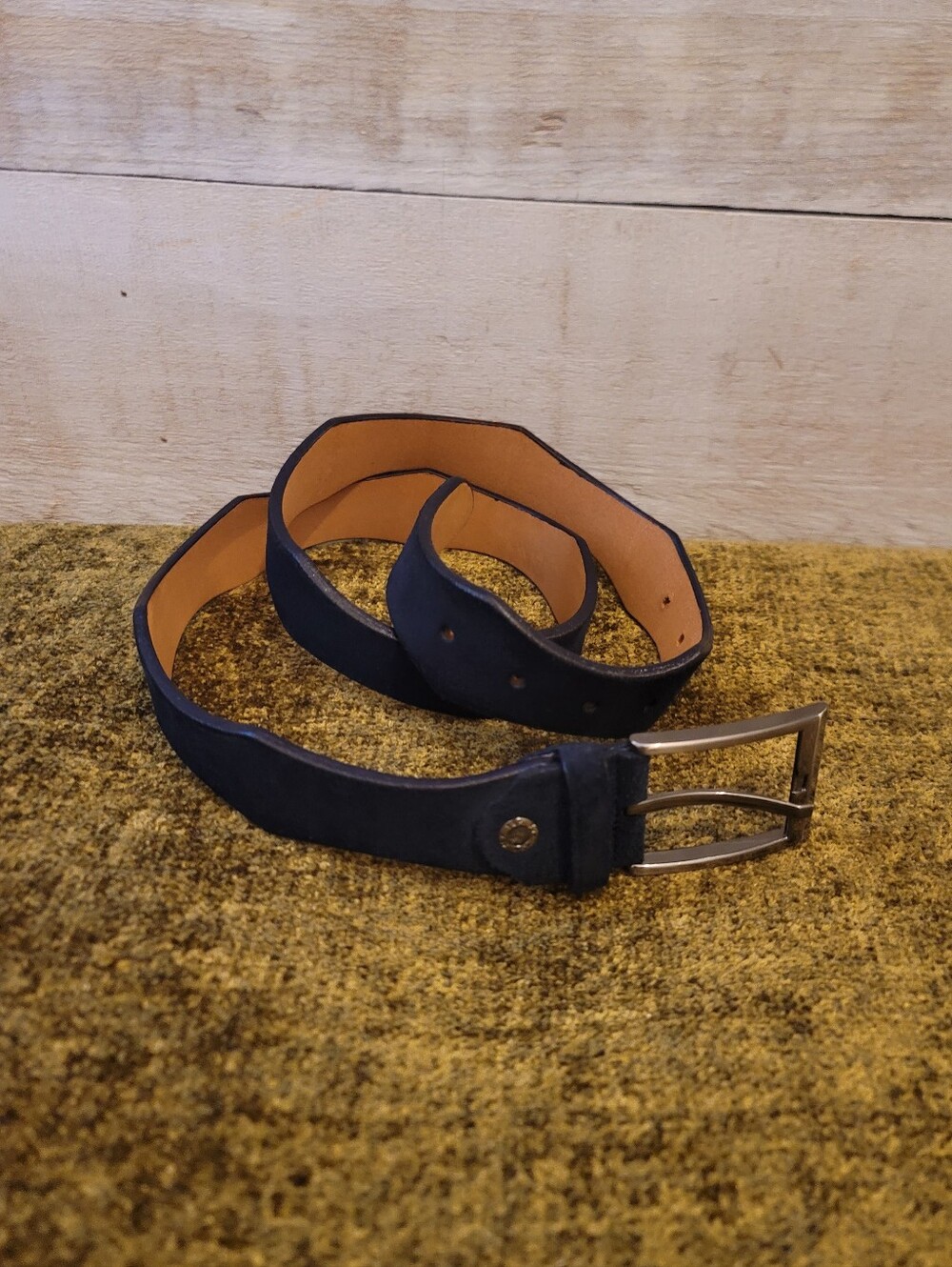 YSK Blue Suede Belt